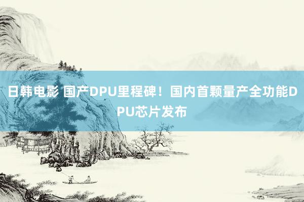 日韩电影 国产DPU里程碑！国内首颗量产全功能DPU芯片发布