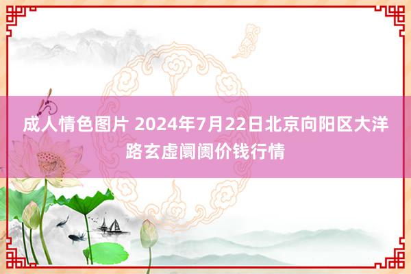 成人情色图片 2024年7月22日北京向阳区大洋路玄虚阛阓价钱行情