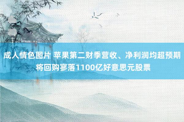 成人情色图片 苹果第二财季营收、净利润均超预期 将回购寥落1100亿好意思元股票