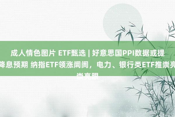 成人情色图片 ETF甄选 | 好意思国PPI数据或提振降息预期 纳指ETF领涨阛阓，电力、银行类ETF推崇亮眼