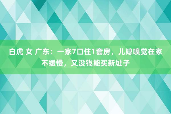 白虎 女 广东：一家7口住1套房，儿媳嗅觉在家不缓慢，又没钱能买新址子