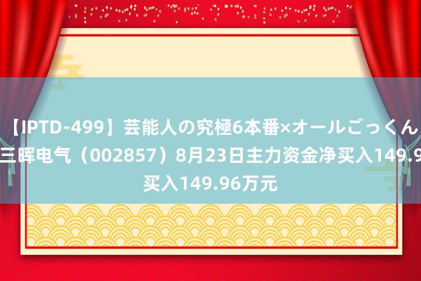 【IPTD-499】芸能人の究極6本番×オールごっくん AYA 三晖电气（002857）8月23日主力资金净买入149.96万元